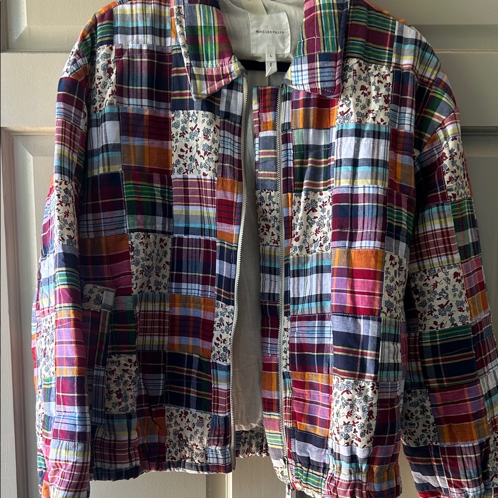 Avec Les Filles Multicolor Plaid Quilted Jacket - Picture 4 of 10